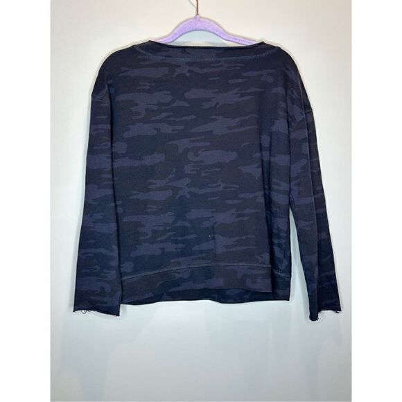 Sanctuary Black Camo Lace-Up Sweatshirt Size Small - Picture 4 of 6